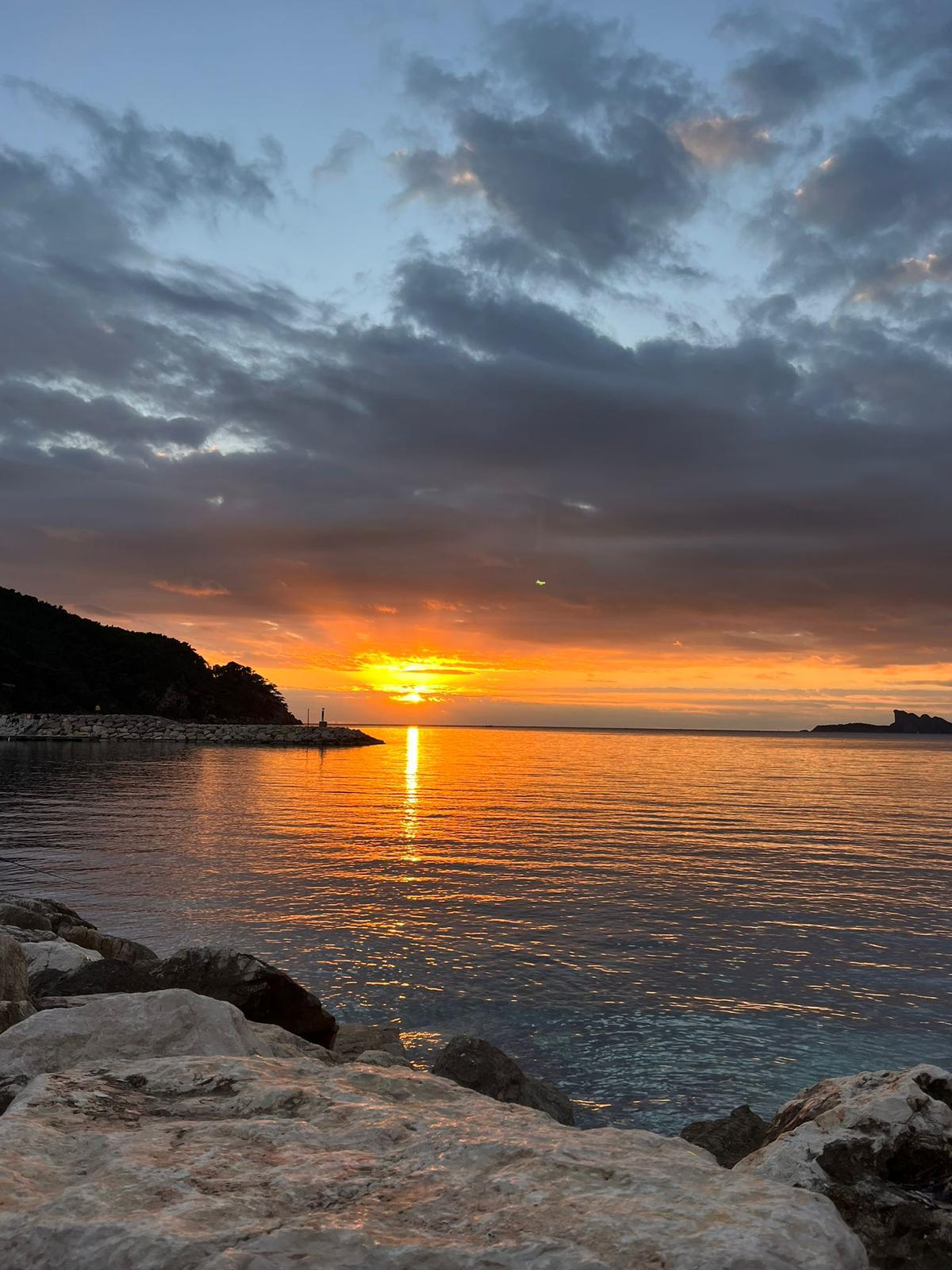 Coucher de soleil sur la mer